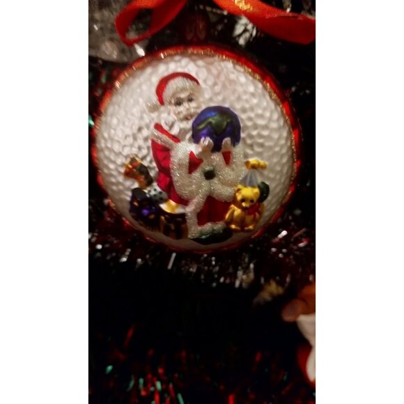 Waterford Toys For the‎ World Santa Claus Christmas Ornament with Globe & Toys - Picture 3 of 7